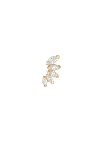 Fleurescent 9K Gold Diamond Single Stud Earring - Right - MÉTIER BY TOMFOOLERY - Modalova