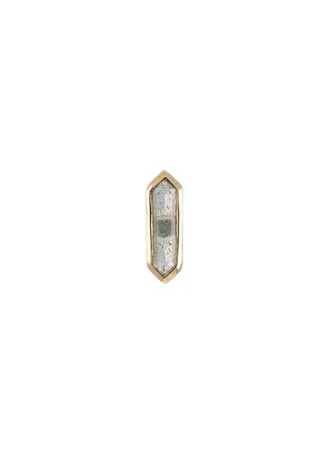 Hexa Labradorite 9K Gold Gemstone Stud Single Earring - MÉTIER BY TOMFOOLERY - Modalova