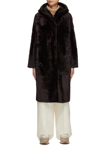 Hooded Shearling Coat - YVES SALOMON - Modalova