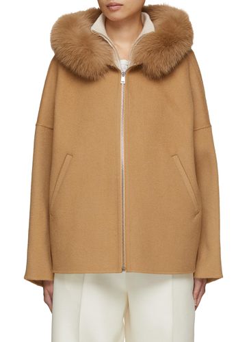 Hooded Zip Up Mink Fur Jacket - YVES SALOMON - Modalova