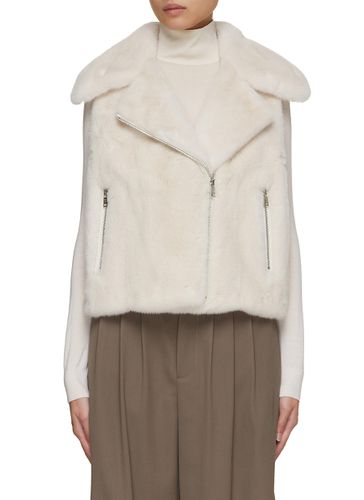 Mink Fur Biker Gilet - YVES SALOMON - Modalova