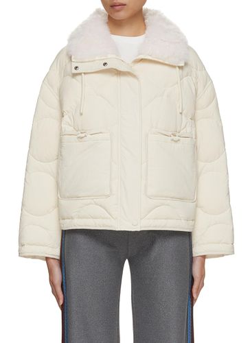 Shearling Lined Quilted Puffer Jacket - YVES SALOMON ARMY - Modalova