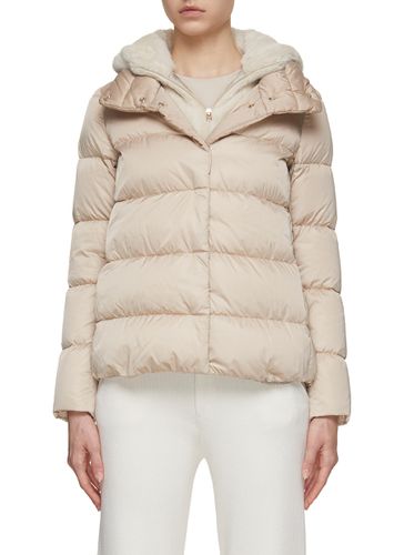 Sateen Faux Fur Puffer Jacket - HERNO - Modalova