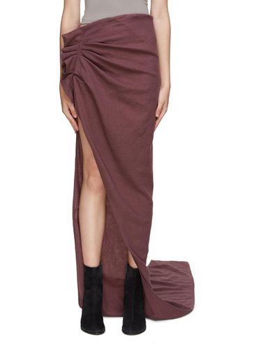 Edfu Asymmetrical Scrunched Side Skirt - RICK OWENS - Modalova