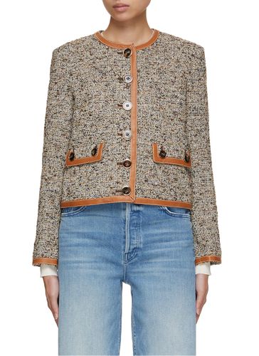 Lea Piping Detail Melange Tweed Jacket - ST. JOHN - Modalova