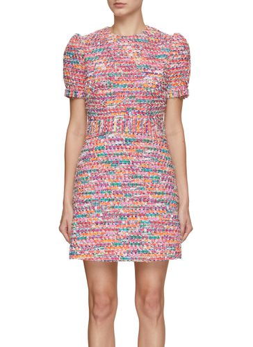 Hand Woven Rainbow Tweed Mini Dress - SOONIL - Modalova