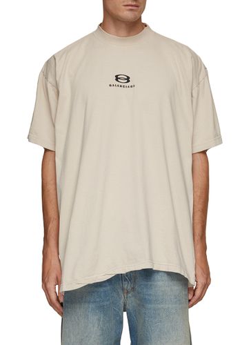 Uneven Hem Logo T-Shirt - BALENCIAGA - Modalova