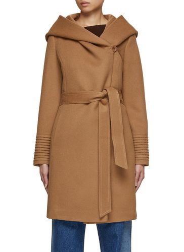 Hooded Belted Wool Wrap Coat - SENTALER - Modalova