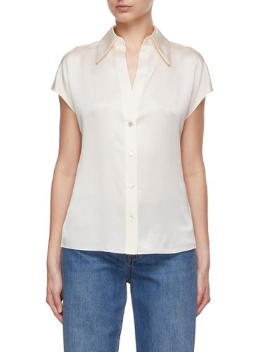 Silk Cap Sleeve Blouse - VINCE - Modalova