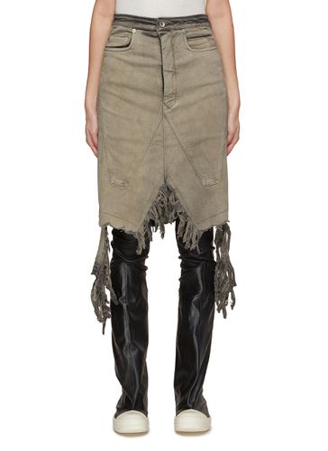 Slashed Denim Skirt - RICK OWENS DRKSHDW - Modalova