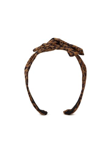 Leopard Cotton Print Swivel Headband - JENNIFER OUELLETTE - Modalova