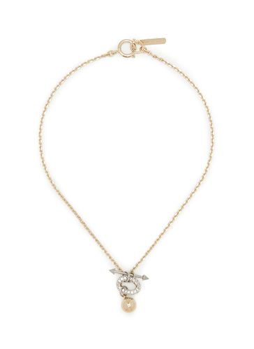 Darcy Crystal Palladium 24K Gold Plated Necklace - JUSTINE CLENQUET - Modalova