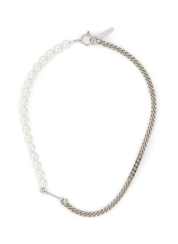 Robyn Crystal Pearl Palladium Plated Necklace - JUSTINE CLENQUET - Modalova