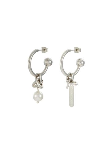 Leeloo Palladium Plated Crystal Pearl Earrings - JUSTINE CLENQUET - Modalova