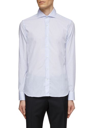Spread Collar Check Cotton Shirt - CANALI - Modalova
