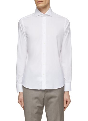 Spread Collar Strech Cotton Shirt - CANALI - Modalova