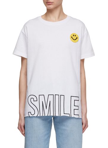 Crochet Smiley Face Cotton T-Shirt - JOSHUA'S - Modalova