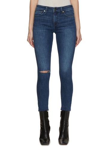 Cate Medium Wash Knee Slit Cropped Skinny Jeans - RAG & BONE - Modalova