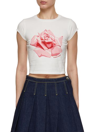 Kenzo Rose Cropped T-shirt - KENZO - Modalova