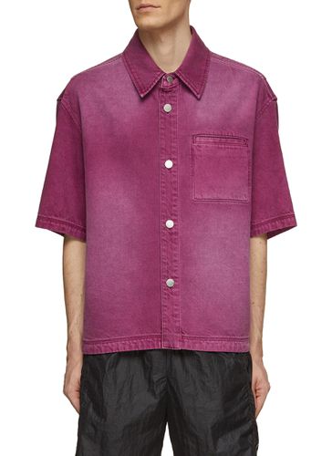 Dyed Denim Short Sleeve Shirt - SOLID HOMME - Modalova