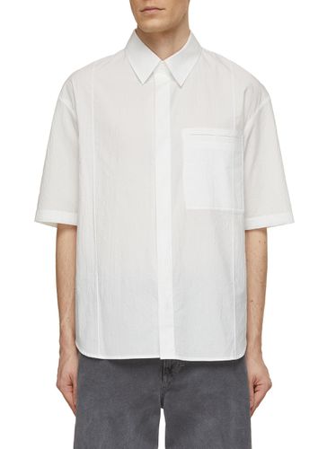 Concealed Placket Short Sleeve Shirt - SOLID HOMME - Modalova