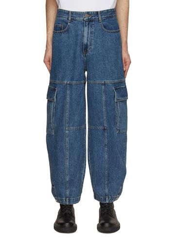 Dyed Denim Cargo Baggie Jeans - SOLID HOMME - Modalova
