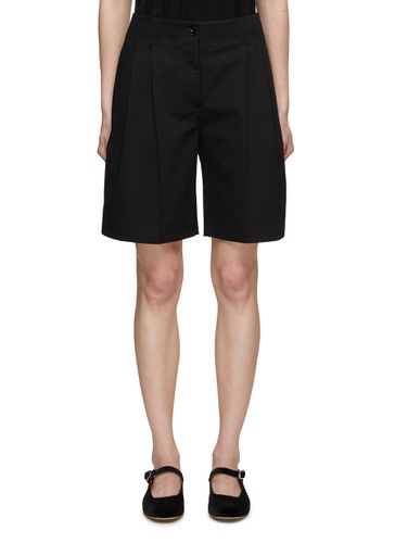 Tailored Relaxed Fit Cotton Shorts - TOTEME - Modalova
