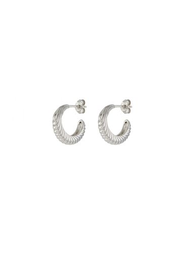 Small Rhodium Plated Sterling Silver Hoop Earrings - MISSOMA - Modalova