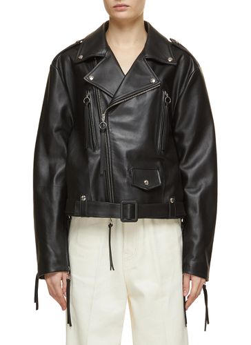 Zipper Detail Leather Jacket - SETCHU - Modalova