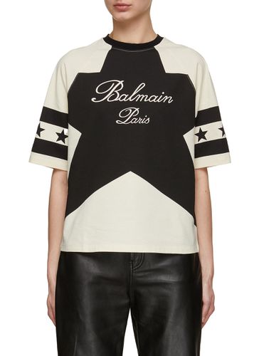 Star Print Cotton T-Shirt - BALMAIN - Modalova