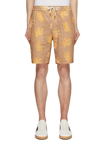 Coral Print Cotton Linen Bermuda Shorts - SCOTCH & SODA - Modalova