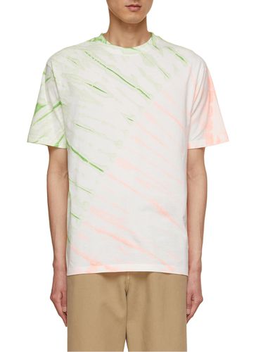Diagonal Tie Dye Crewneck Cotton T-Shirt - SCOTCH & SODA - Modalova