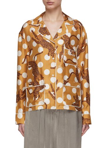 Spotted Leopard Print Silk Pyjama Shirt - AMIRI - Modalova