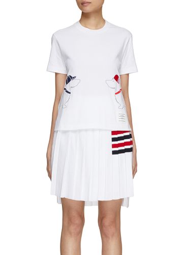 Hector & Hat Embroidered T-Shirt - THOM BROWNE - Modalova