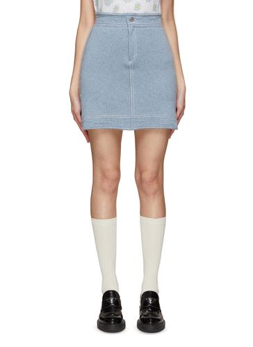 Denim Cashmere Cotton Mini Skirt - BARRIE - Modalova
