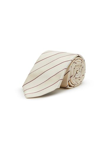Striped Silk Tie - BRUNELLO CUCINELLI - Modalova