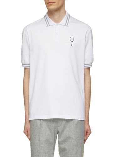 Tennis Logo Stripe Trim Short Sleeved Polo Shirt - BRUNELLO CUCINELLI - Modalova