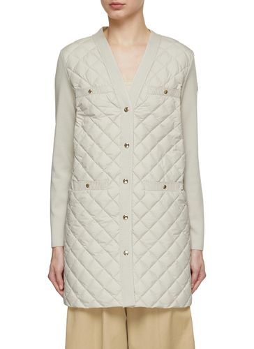 Quilted Knit Cardigan - MONCLER - Modalova