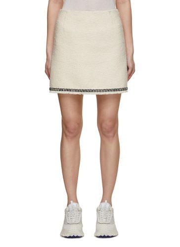 Contrast Trim Tweed Skirt - MONCLER - Modalova
