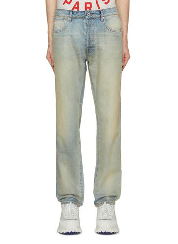 Drawn Varsity Bara Slim Fit Dirty Wash Dyed Jeans - KENZO - Modalova