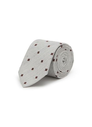Floral Silk Linen Tie - STEFANOBIGI MILANO - Modalova