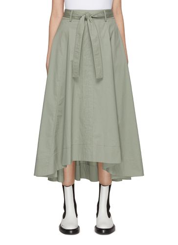 Tie Waist Asymmetrical Hem Skirt - PESERICO - Modalova