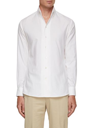 Spread Collar Cashmere Cotton Shirt - MAGNUS & NOVUS - Modalova