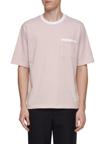 Oversized Striped Pocket T-Shirt - THOM BROWNE - Modalova