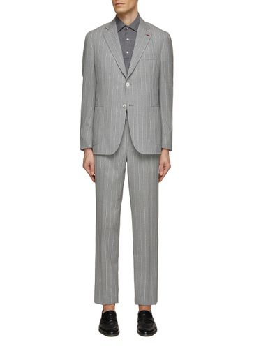 Single Breasted Stripe Wool Suit - ISAIA - Modalova