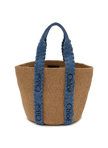 Woody Basket Paper Tote Bag - CHLOÉ - Modalova