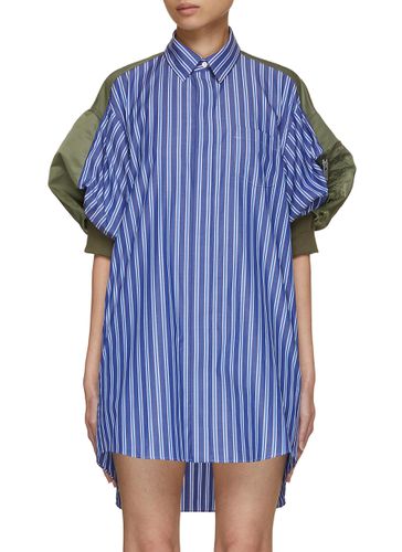 Hybrid Puff Sleeve Shirt Dress - SACAI - Modalova