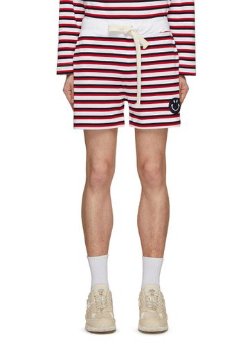 Striped Marine Smile Cotton Shorts - JOSHUA'S - Modalova