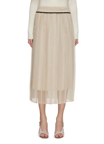 Layered Silk Chiffon Pleated Skirt - BRUNELLO CUCINELLI - Modalova