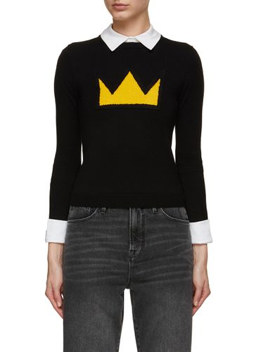 X Basquiat Porla Detachable Collar Sweater - ALICE & OLIVIA - Modalova